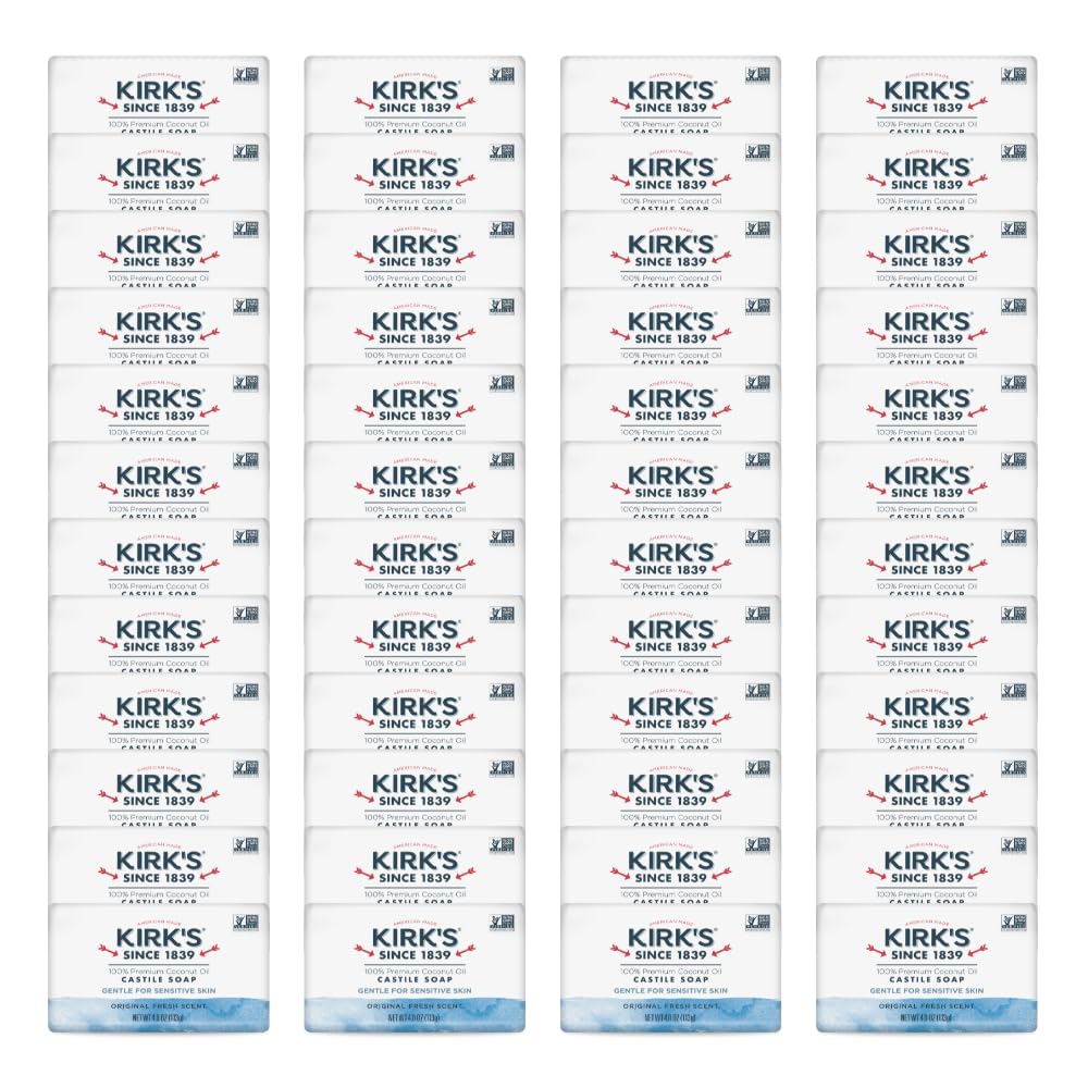 Kirk's Castile original fresh scent bar soap for gentle daily cleansing.