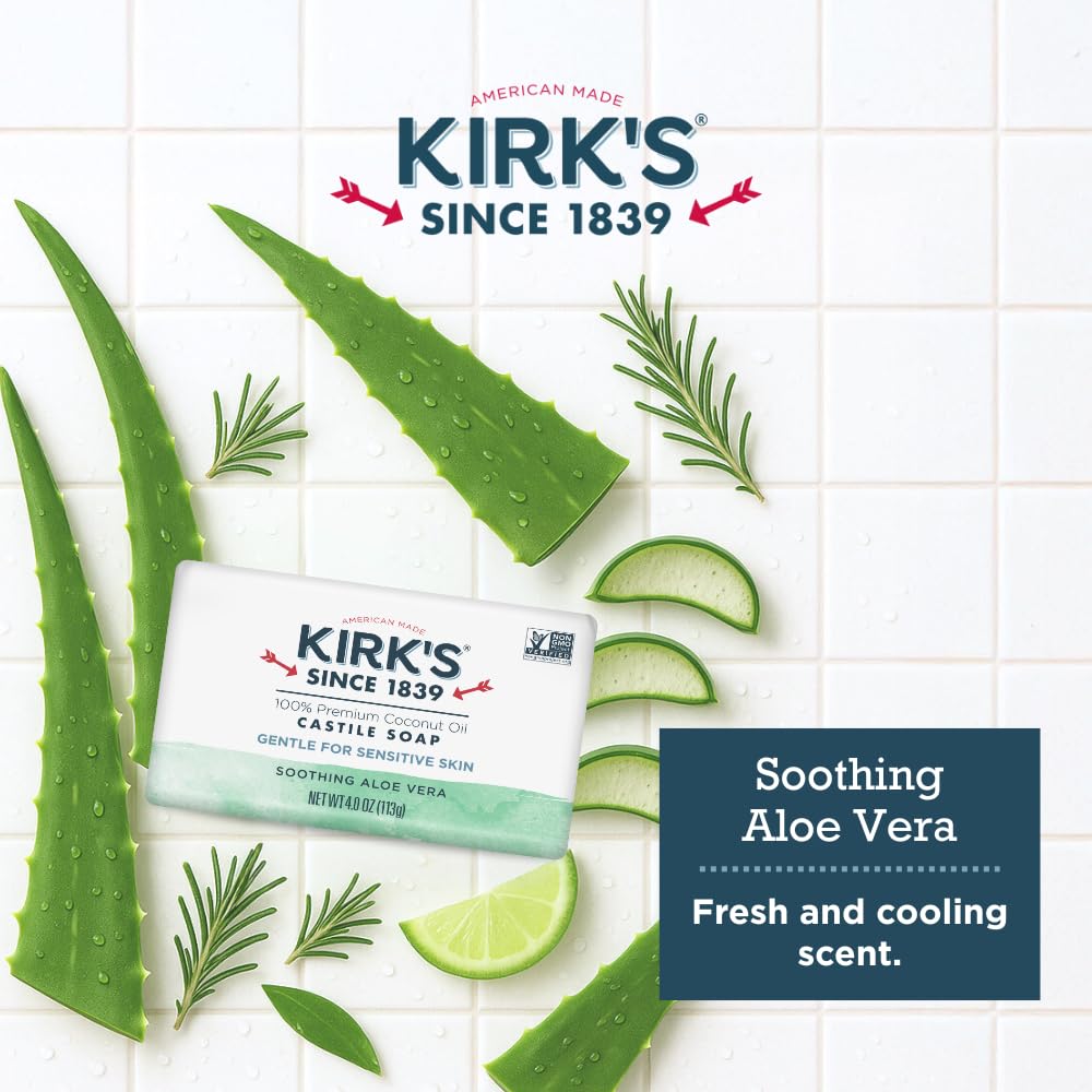 Kirk's Castile original fresh-scent bar ideal for daily use.