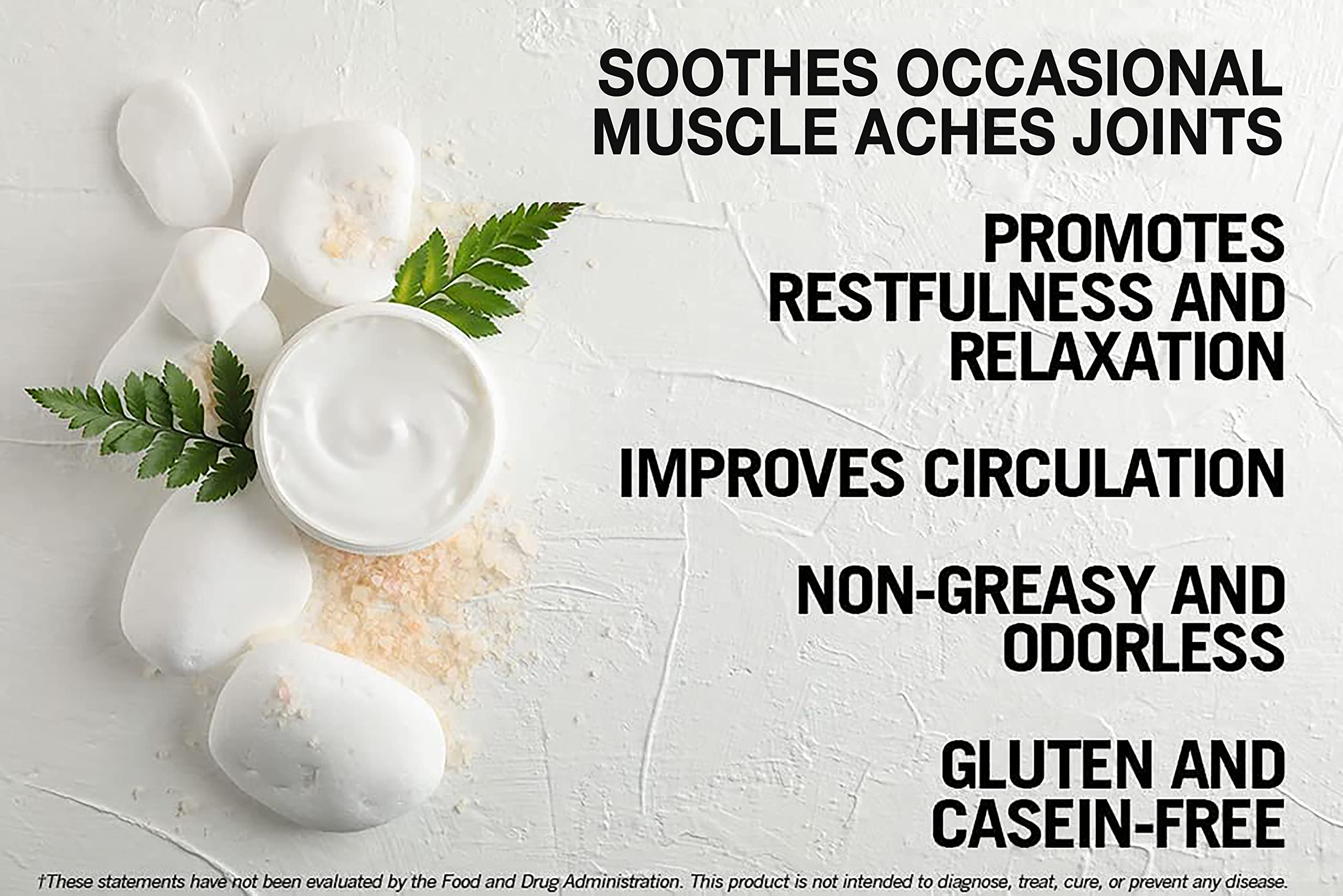 Kirkman Epsom Salt Cream gluten-free label shown for allergen-conscious users.