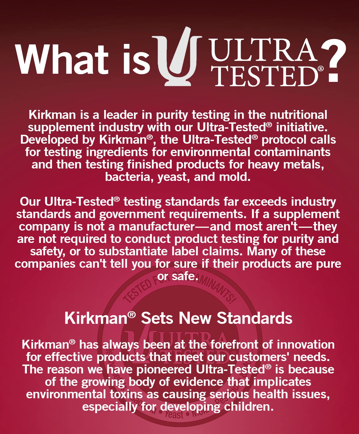 Kirkman Epsom Salt Cream USA-tested badge assures quality control.