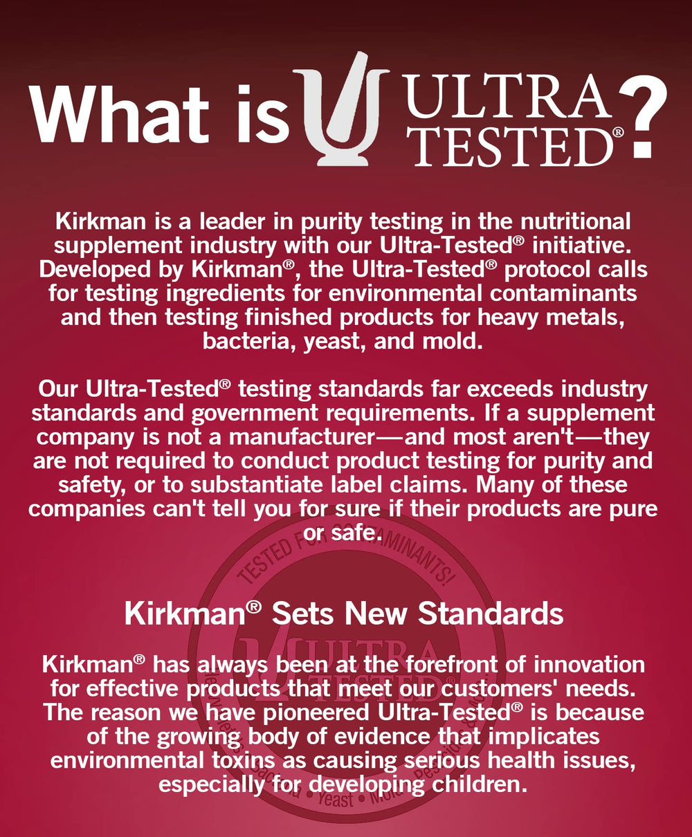 Kirkman Epsom Salt Cream USA-tested badge assures quality control.