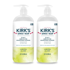 Kirks 3-in-1 head-to-toe cleanser bottle pump: convenient all-in-one cleanser for family daily use.