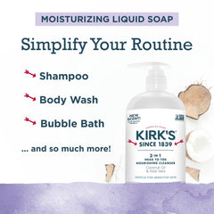 Kirk's sensitive-skin-friendly formula protects the whole family
