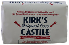 Kirk's Castile Original Coco soap pack of 12 bars offers gentle cleansing for sensitive skin.