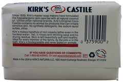 Kirk's Castile Original Coco soap with soft lather for daily gentle cleansing.