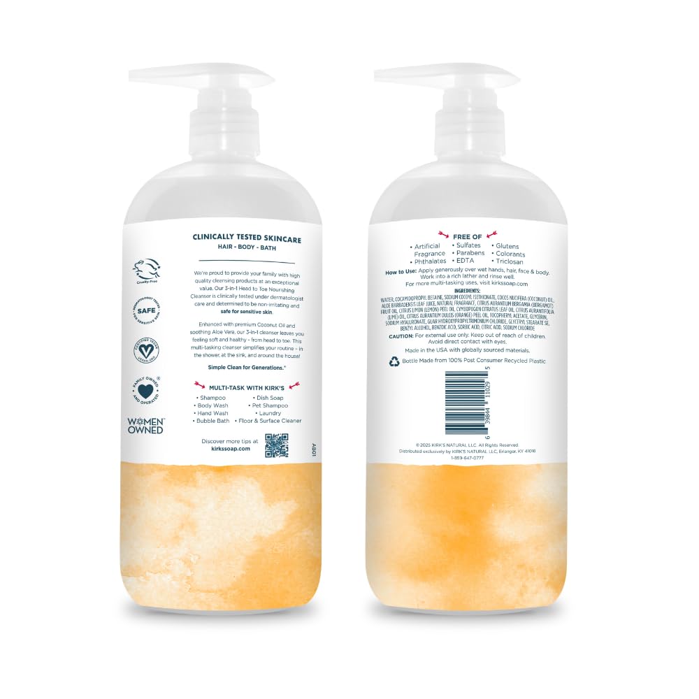 Kirk's Citrus Twist bottle highlighting refreshing fragrance