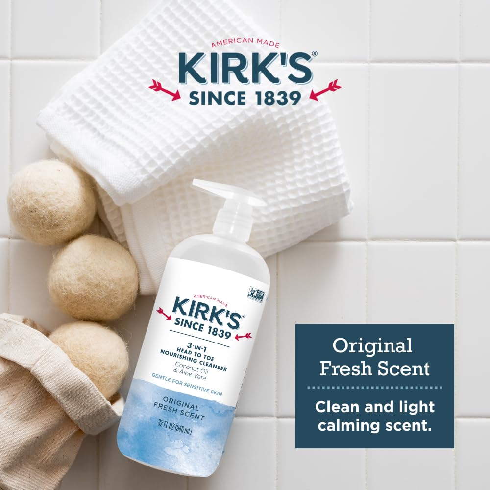 Kirks brand highlights American-made, women-owned values, supporting trusted quality for families.
