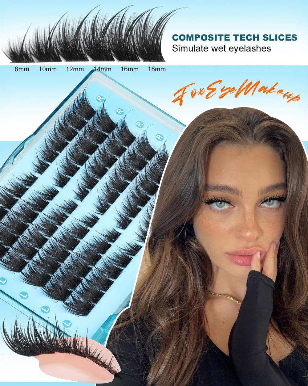 Kiromiro Lash Clusters 10–18mm versatility supports natural to dramatic looks.