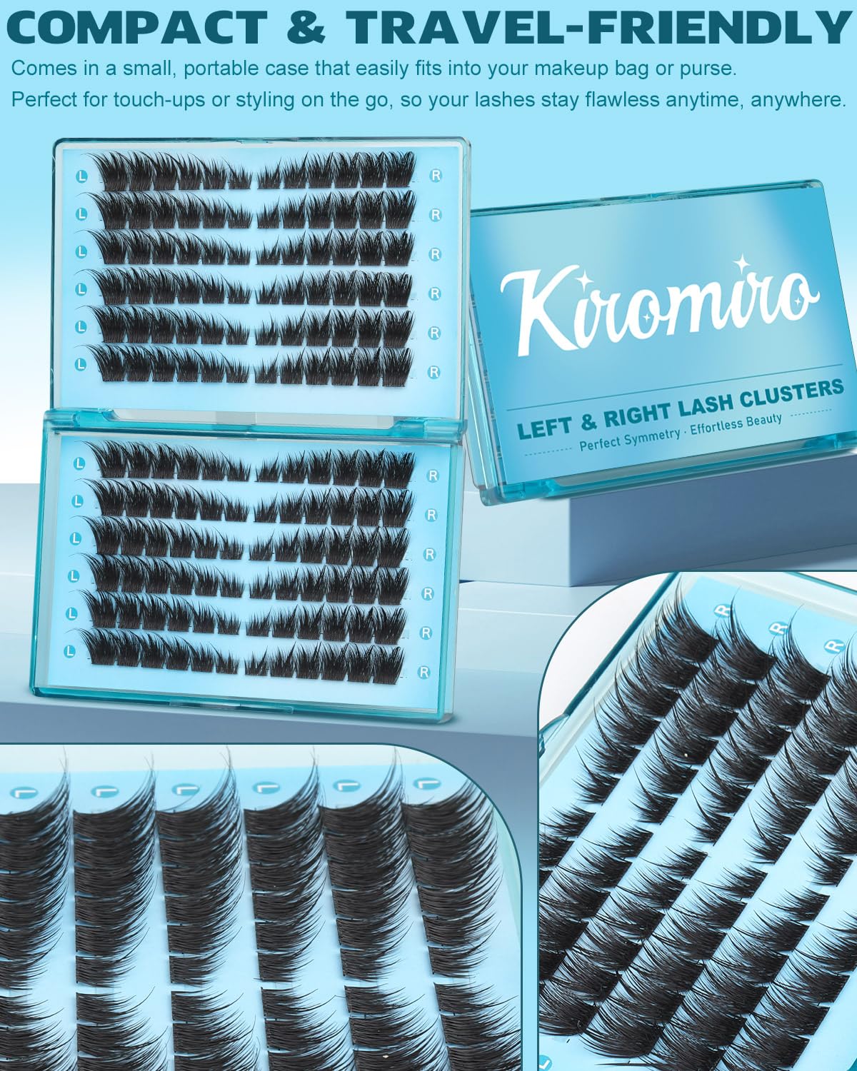 Kiromiro Lash Clusters day-to-night looks with versatile lash lengths.