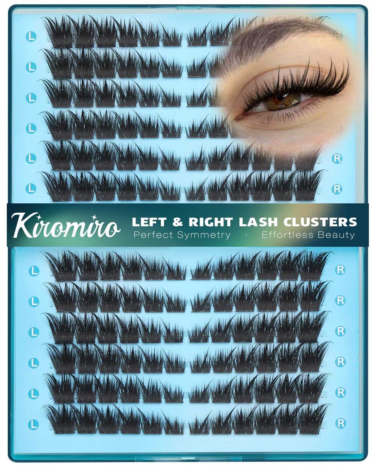 Kiromiro Lash Clusters left-right pre-mapped for beginner-friendly styling.