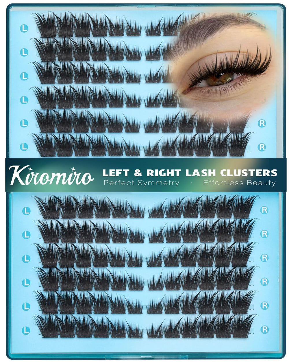 Kiromiro Lash Clusters left-right pre-mapped for beginner-friendly styling.