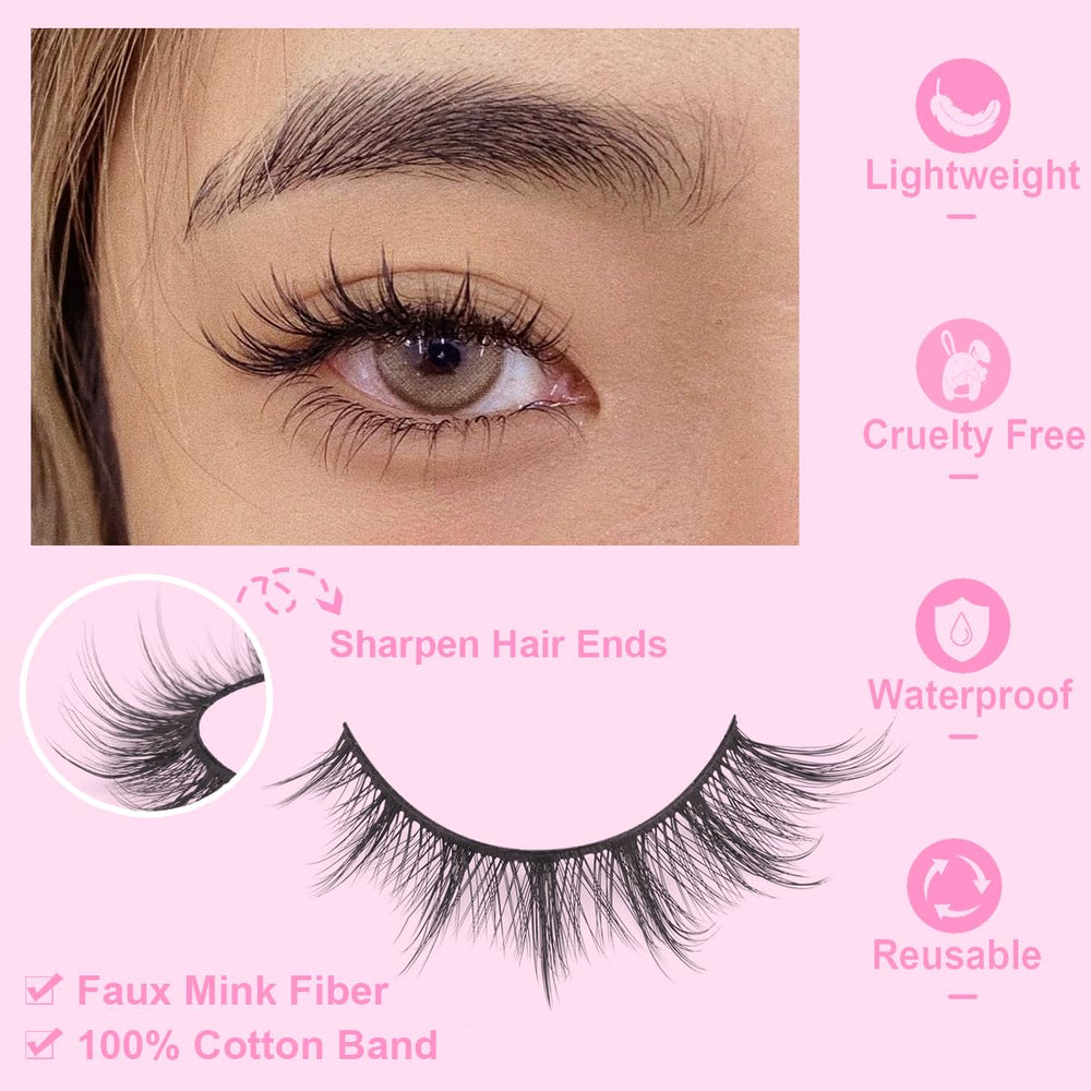 Kiromiro wispy 3D volume lashes add definition with subtle drama.