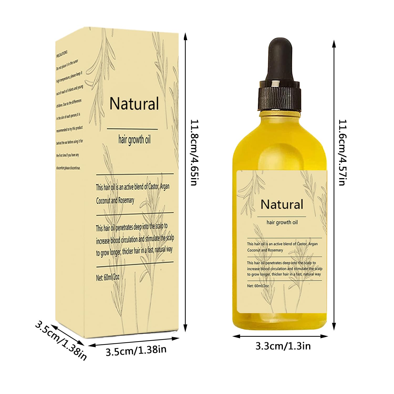 Kisinly Rosemary Oil packaging shot emphasizes value and branding.