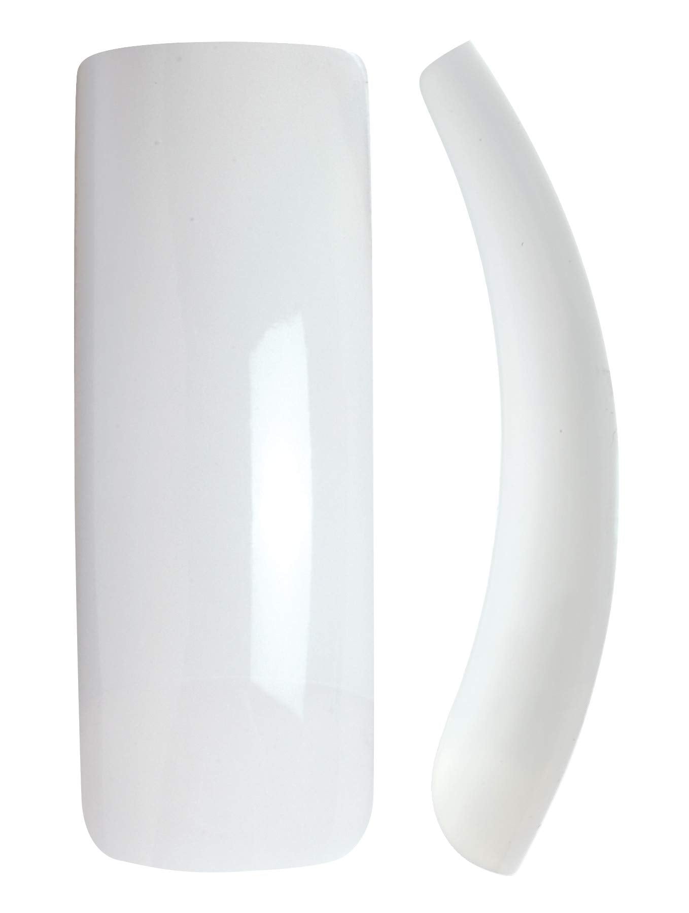 Kiss 100 acrylic plain full-cover nails long length deliver durable wear for dramatic looks.