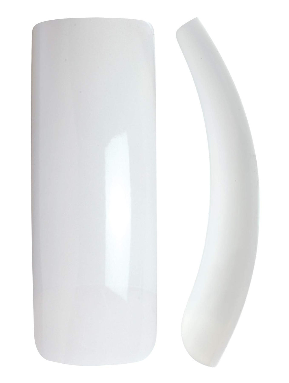 Kiss 100 acrylic plain full-cover nails long length deliver durable wear for dramatic looks.