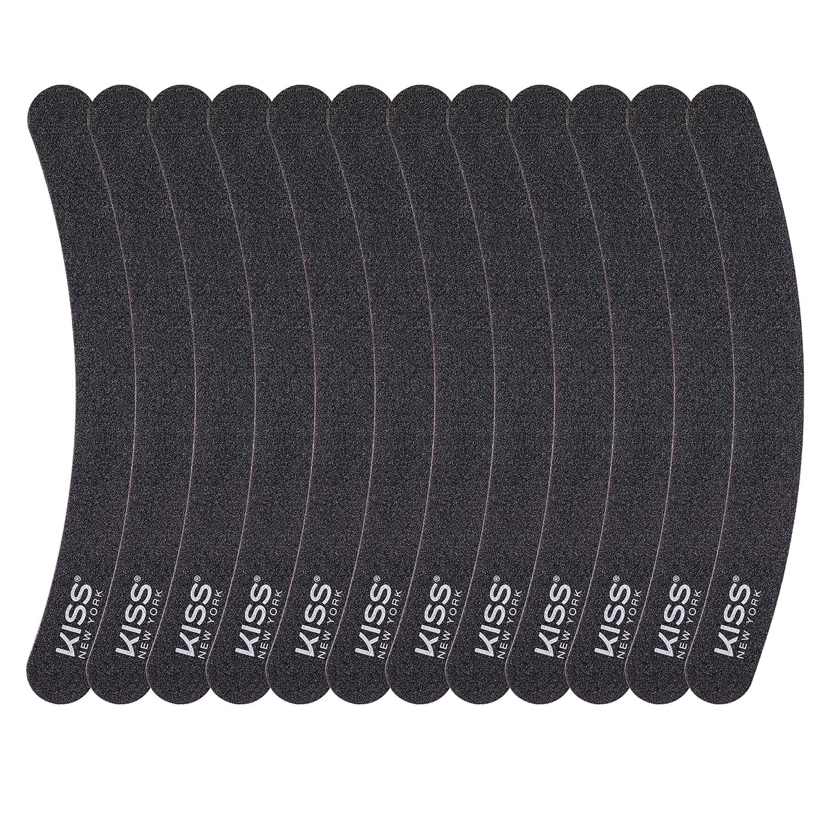 KISS Banana File 100-Coarse enables fast shaping of hard nails.