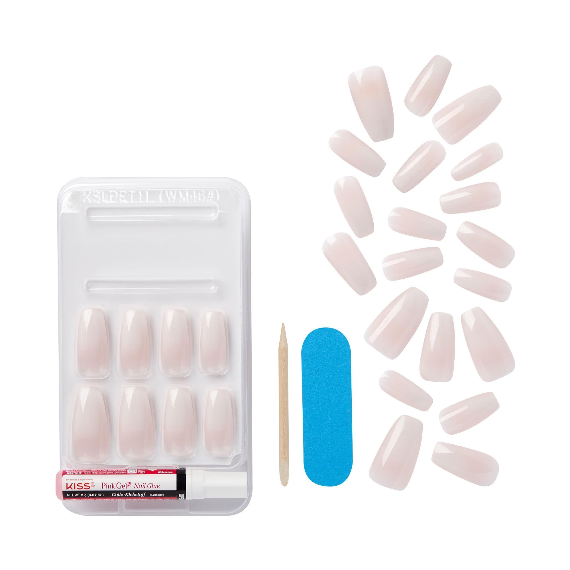 KISS Classy nails pink glue 2g provides secure nail adhesion