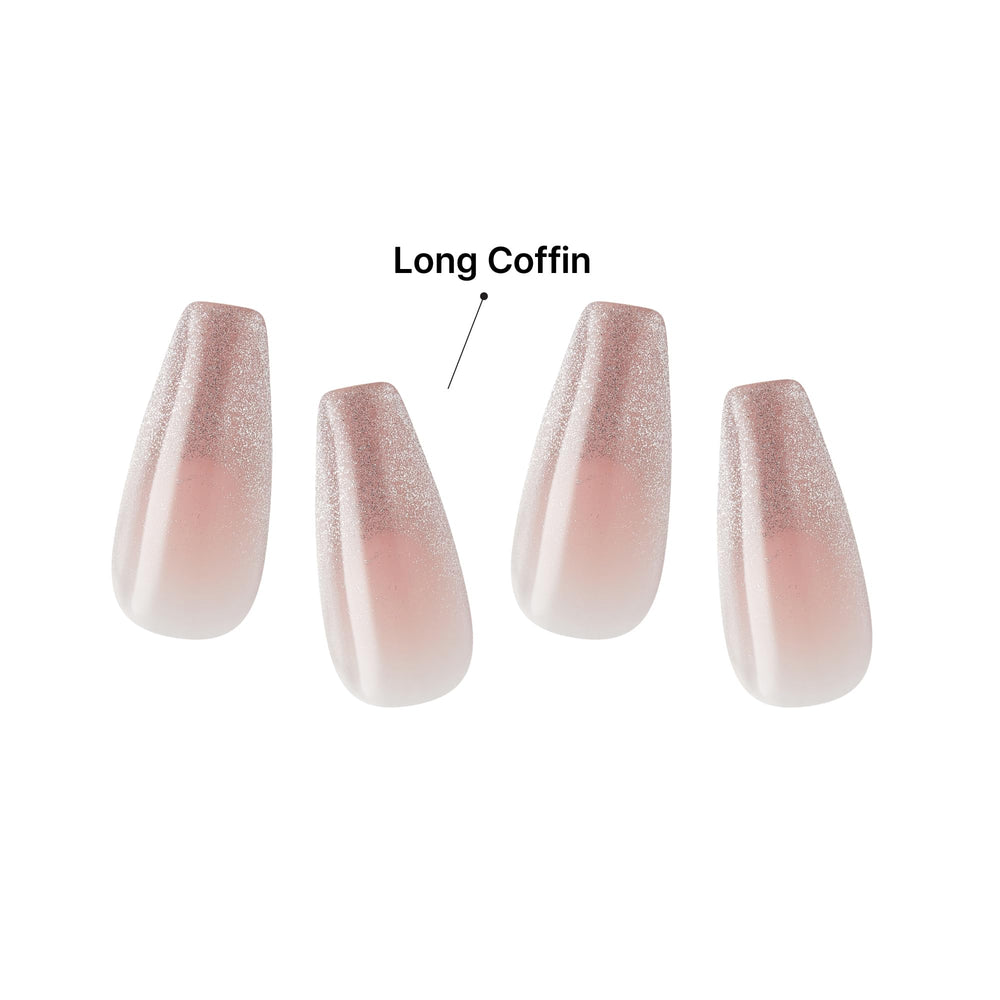 KISS Gel Fantasy full cover kit nails with glue for easy DIY manicure