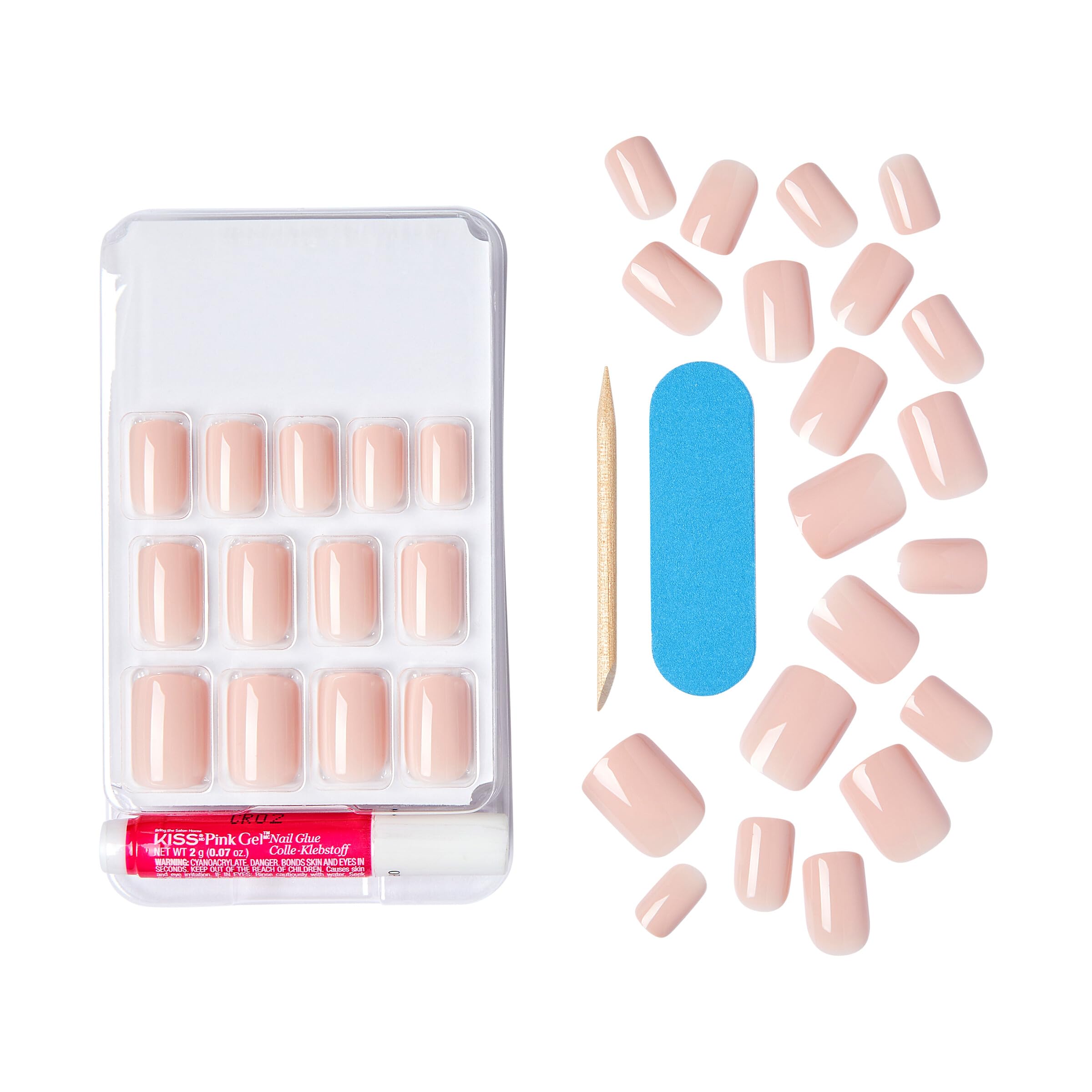 KISS Gel Fantasy mini file included for tidy edge shaping.