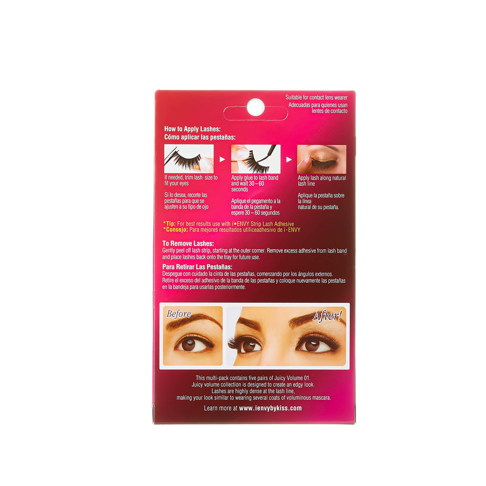 KISS I ENVY Juicy Volume 01 bundle ready for use with iENVY Lash Adhesive