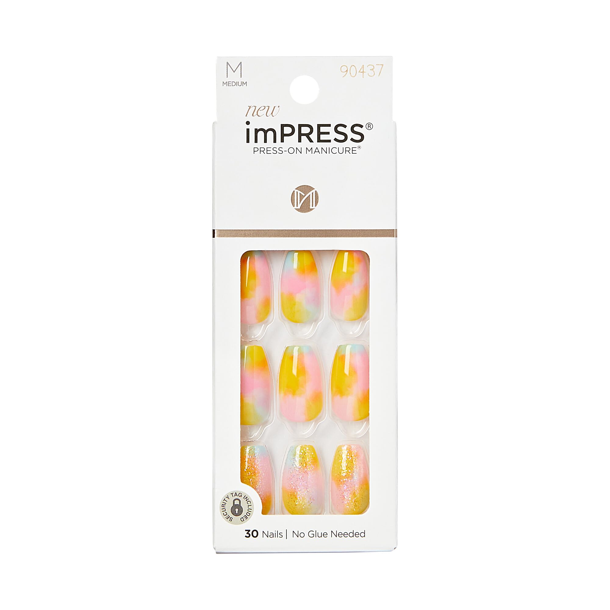 KISS imPRESS No Glue Mani Press-On Nails Candy Syrup set for at-home salon look