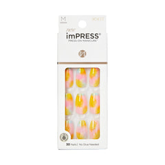 KISS imPRESS No Glue Mani Press-On Nails Candy Syrup set for at-home salon look