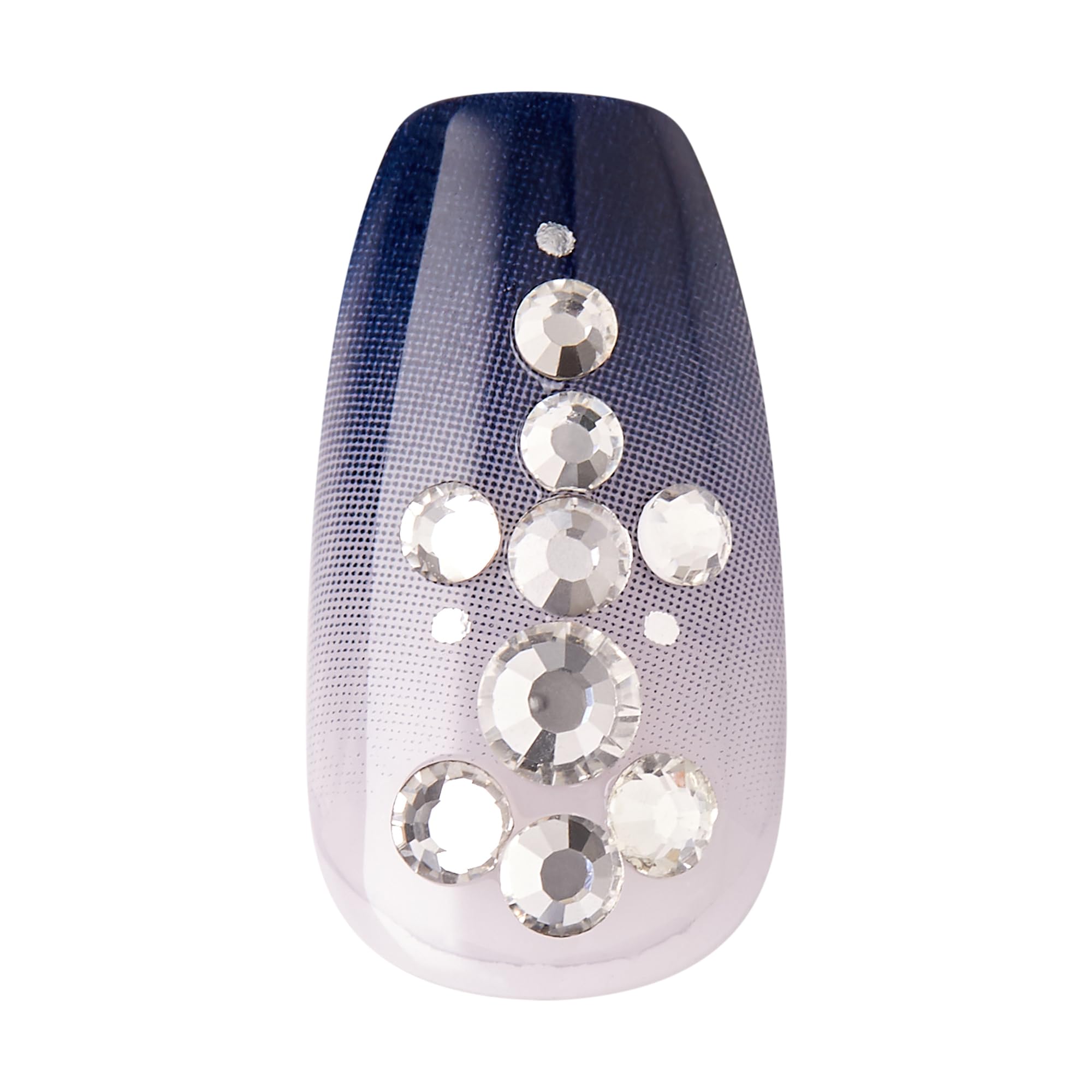 KISS imPRESS No Glue Pedi high-gloss finish on nails.