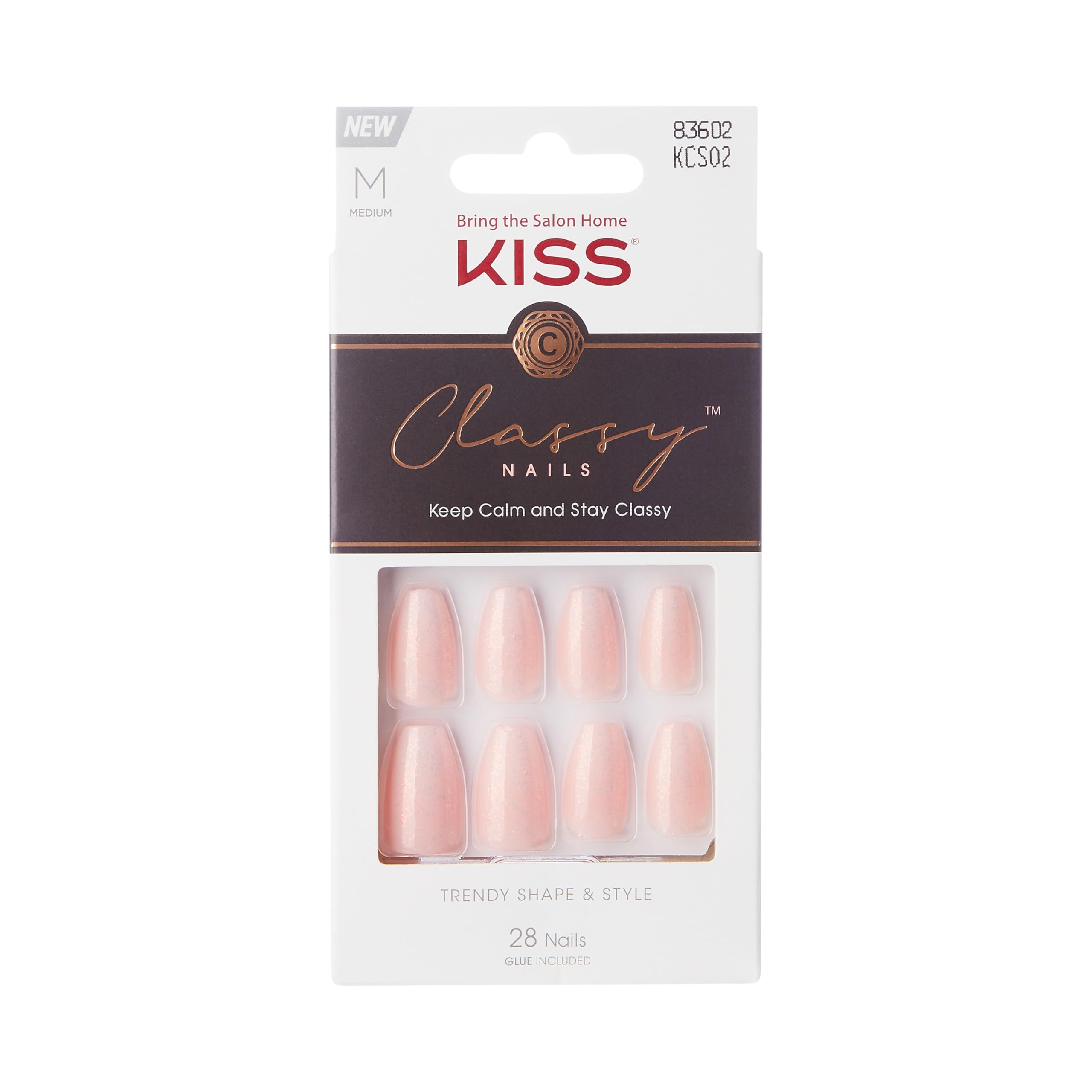 Kit KISS de uñas francesas elegantes para manicura rápida en casa.