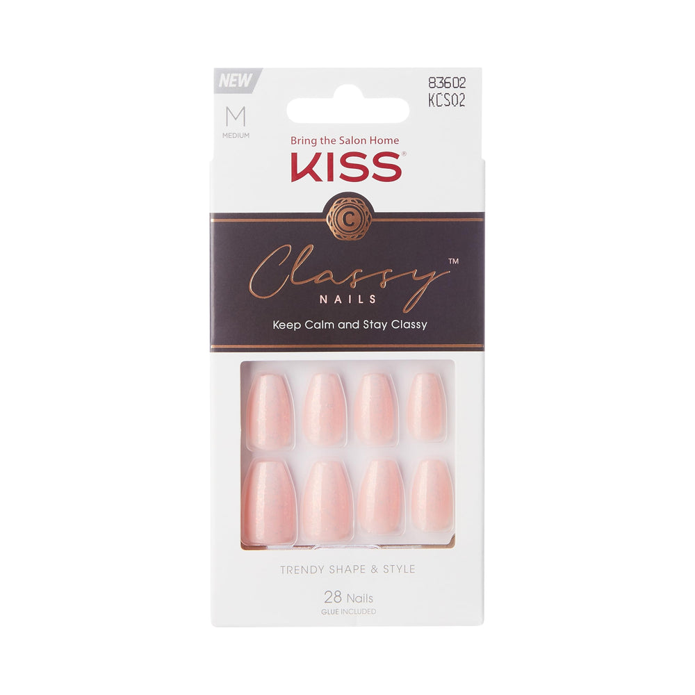 Kit KISS de uñas francesas elegantes para manicura rápida en casa.