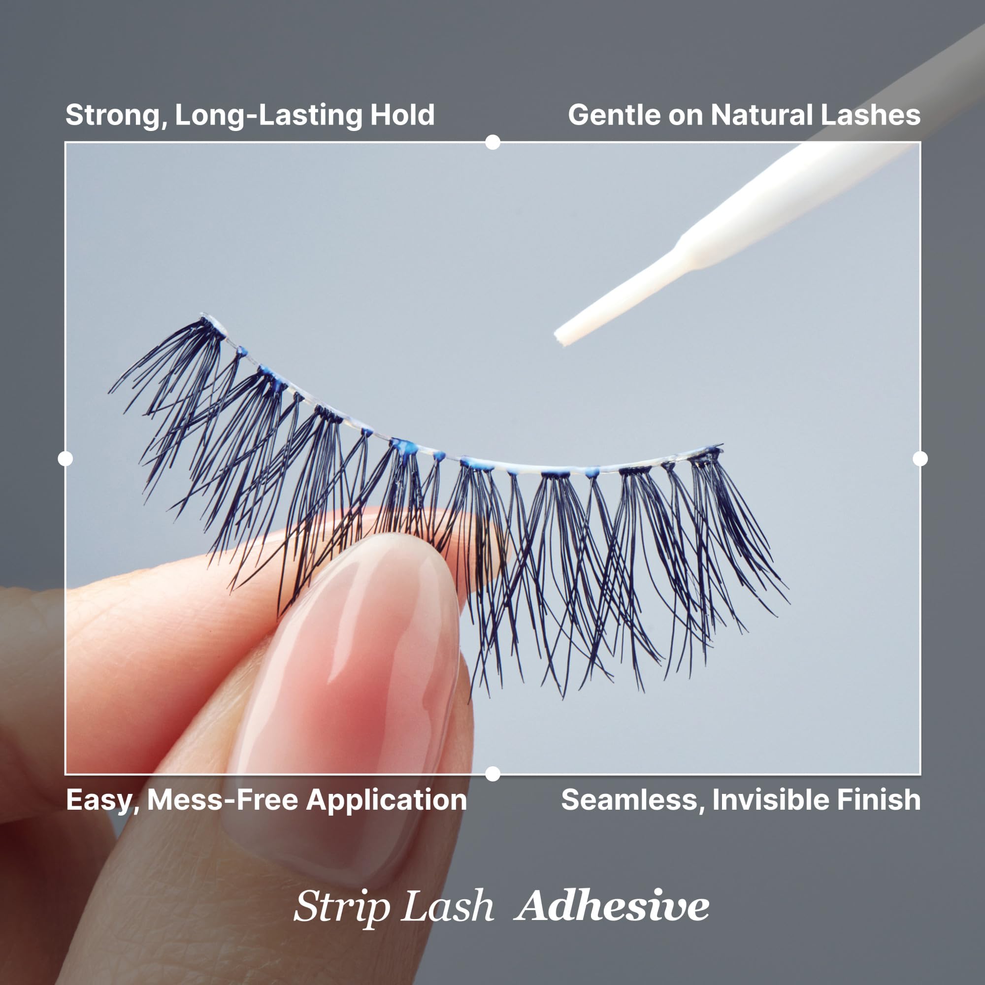 KISS adhesive beside fingers to show size and easy handling benefit