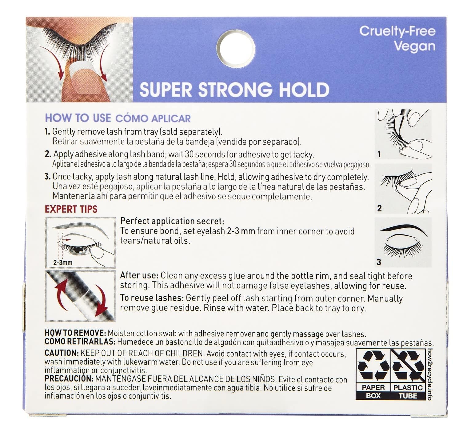 Kiss Lash Couture adhesive bottle closeup showing latex-free formula for gentle wear.