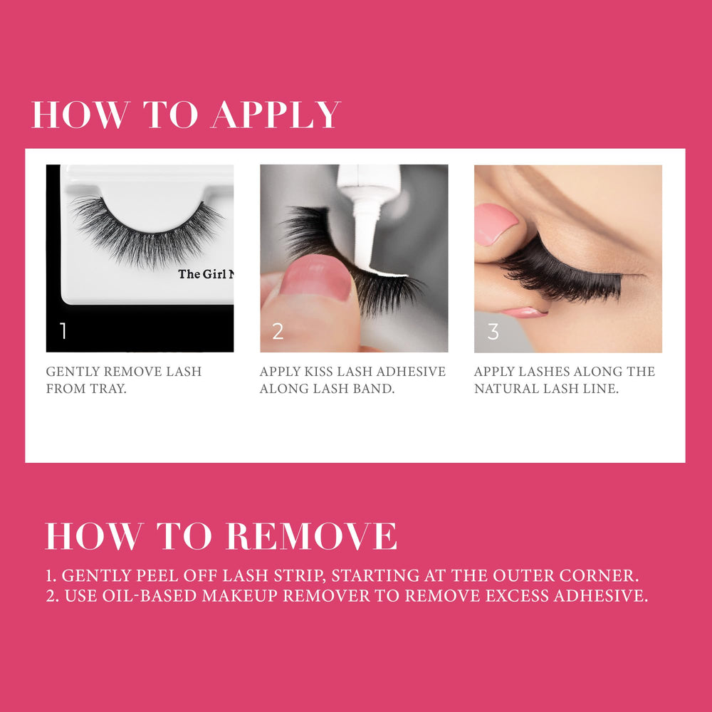 KISS Lash Couture LuXtensions Flat Lash technology highlights seamless blend.