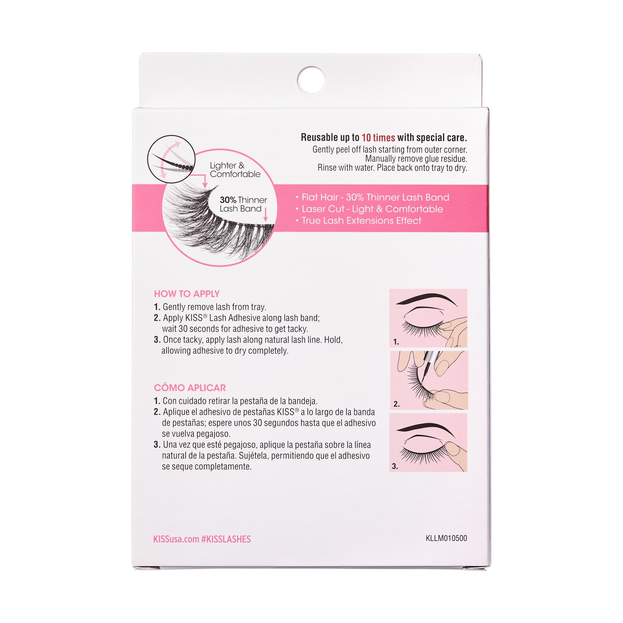 KISS Lash Couture LuXtensions lightweight strips designed for all-day comfort.
