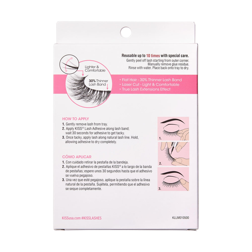 KISS Lash Couture LuXtensions lightweight strips designed for all-day comfort.