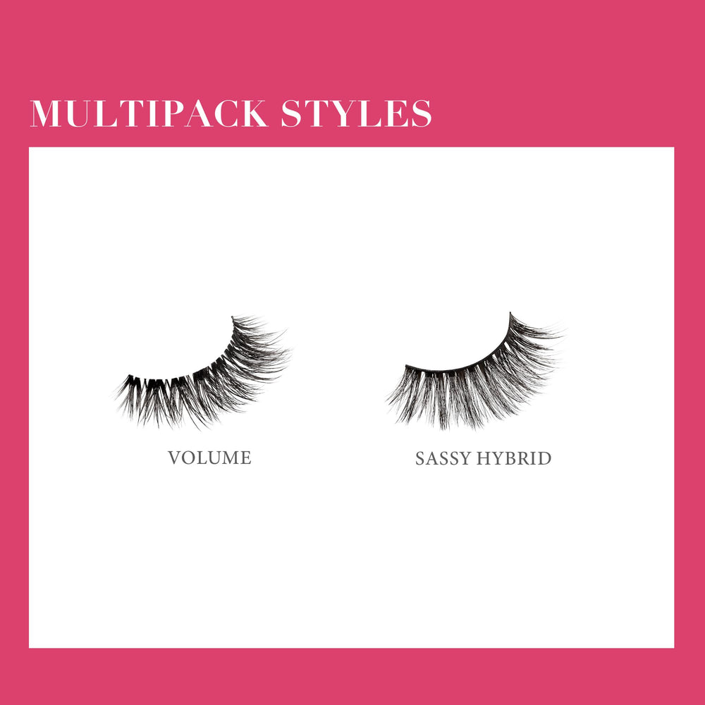KISS Lash Couture LuXtensions real extension fibers with D C J curls deliver natural lift.