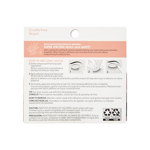 KISS Lash Couture oat extract illustration highlighting soothing formula.