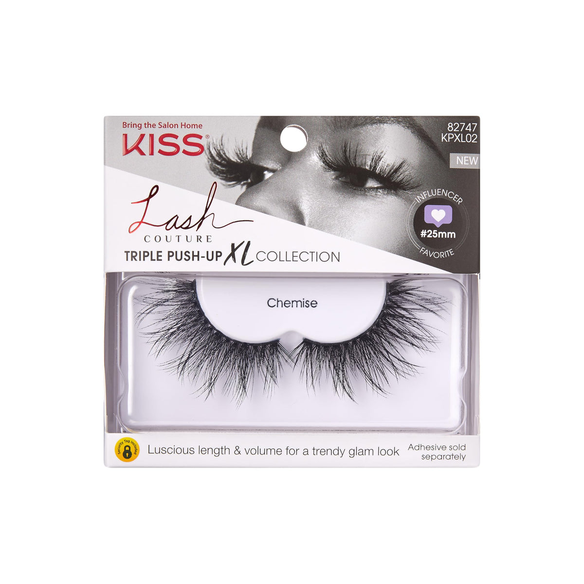 Kiss Lash Couture Triple Push-Up Halloween02 strip close-up for dramatic length and 3D volume.