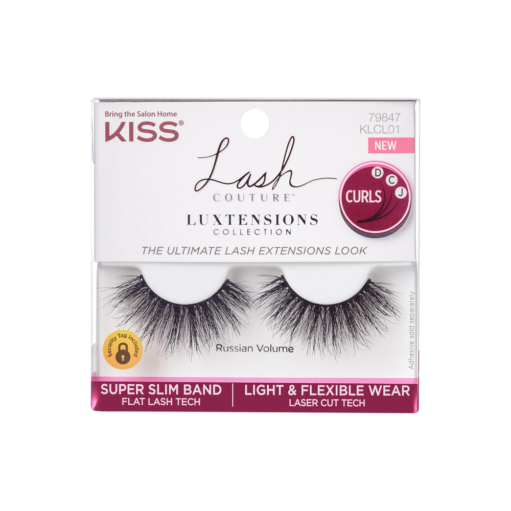 KISS LuXtensions flat-lash-band delivers ultra-light comfort and seamless wear.
