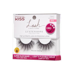 KISS LuXtensions real lash extension fibers add authentic texture and depth.