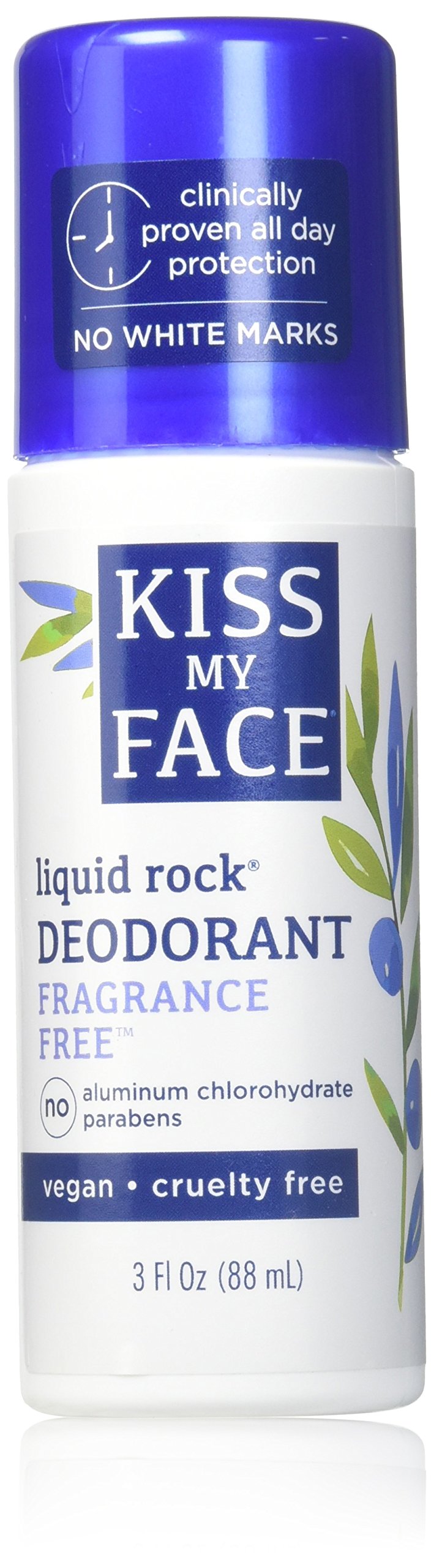 Kiss My Face Liquid Rock Deodorant pack3 roll-on for all-day odor protection