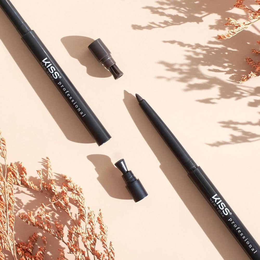 KISS NEW YORK Pro Intense Gel Eyeliner 24-hour wear test swatch on skin.