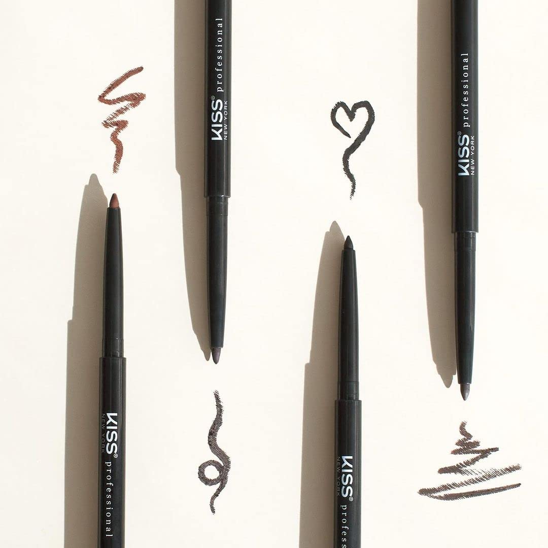 KISS NEW YORK Pro Intense Gel Eyeliner brand logo with product presentation.