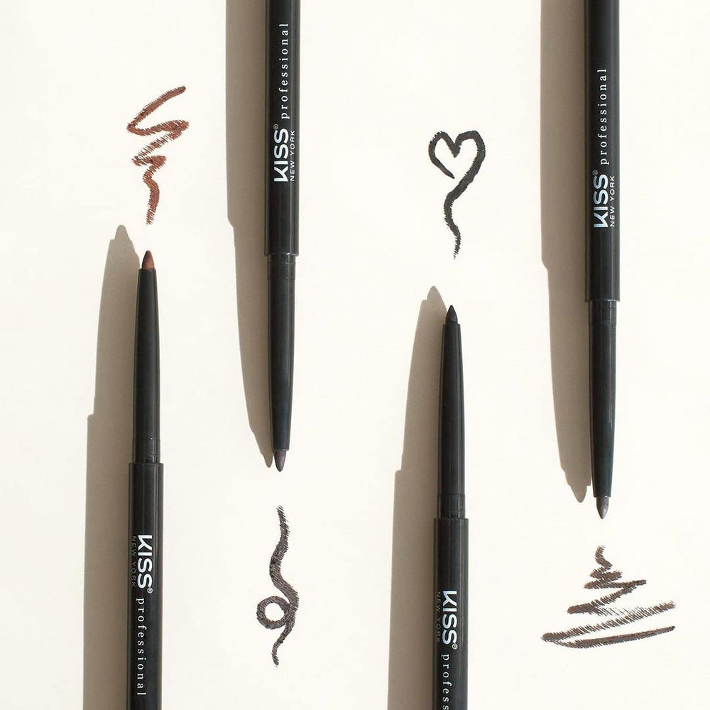 KISS NEW YORK Pro Intense Gel Eyeliner brand logo with product presentation.