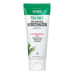 Kiss New York Tea Tree Face Moisturizer bottle shows lightweight hydration and shine control