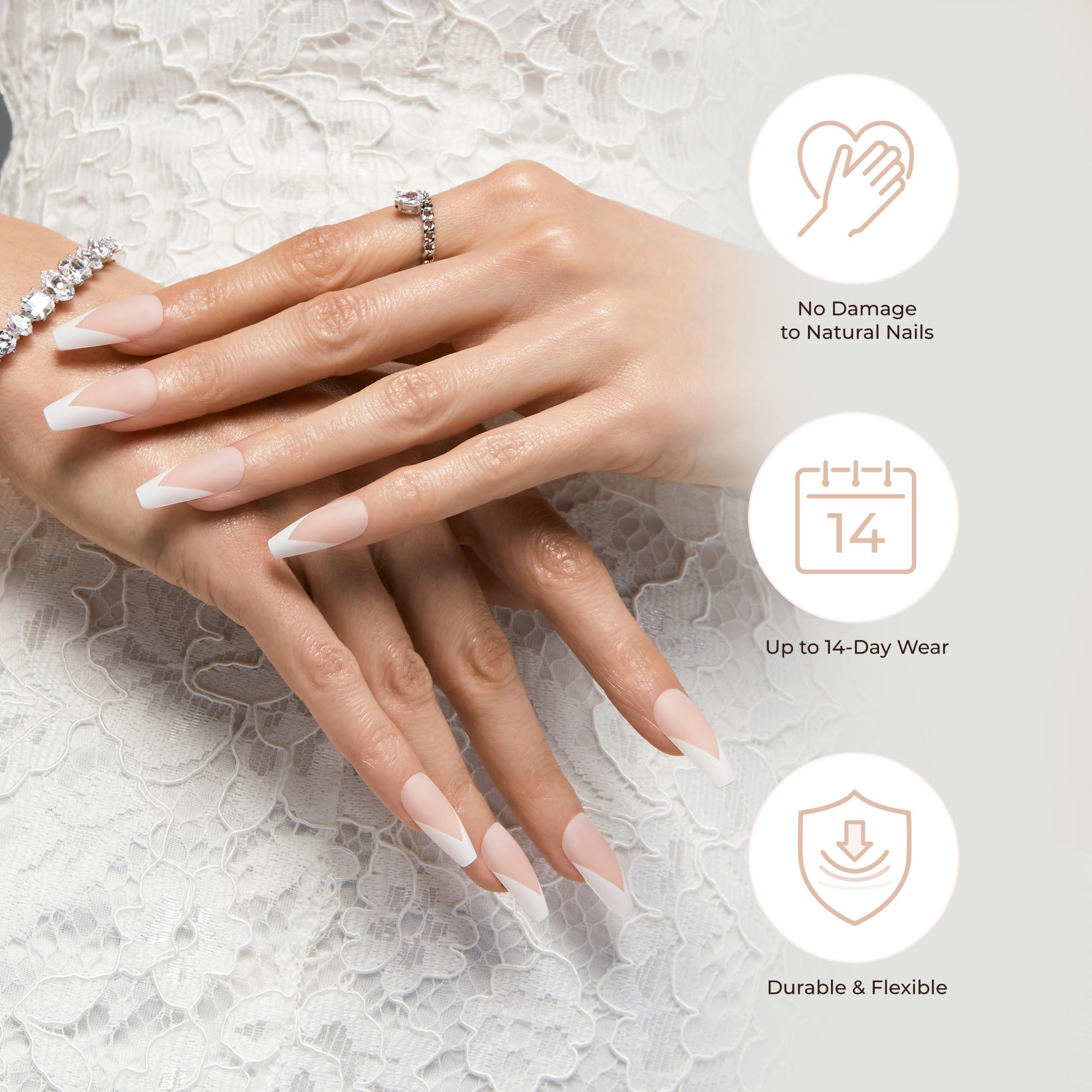 Palillo de manicura KISS para colocar uñas con precisión.