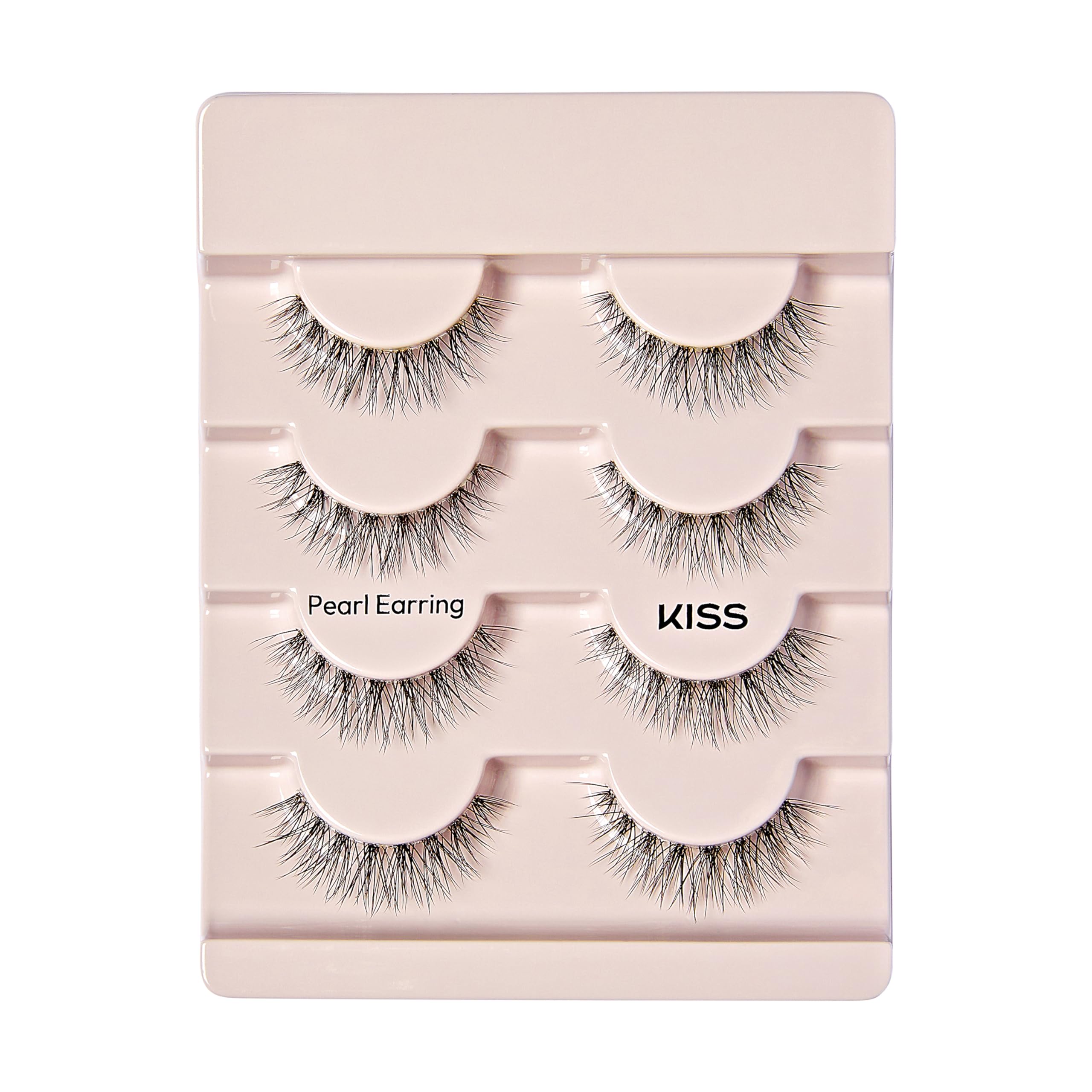 KISS Pearl Earring lash clusters application showcasing easy DIY lash looks.