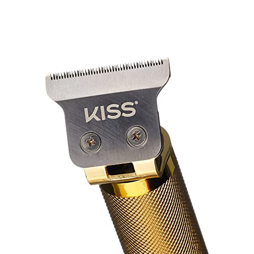 KISS Precision Trimmer stainless steel T-blade waterproof for easy cleaning after use.
