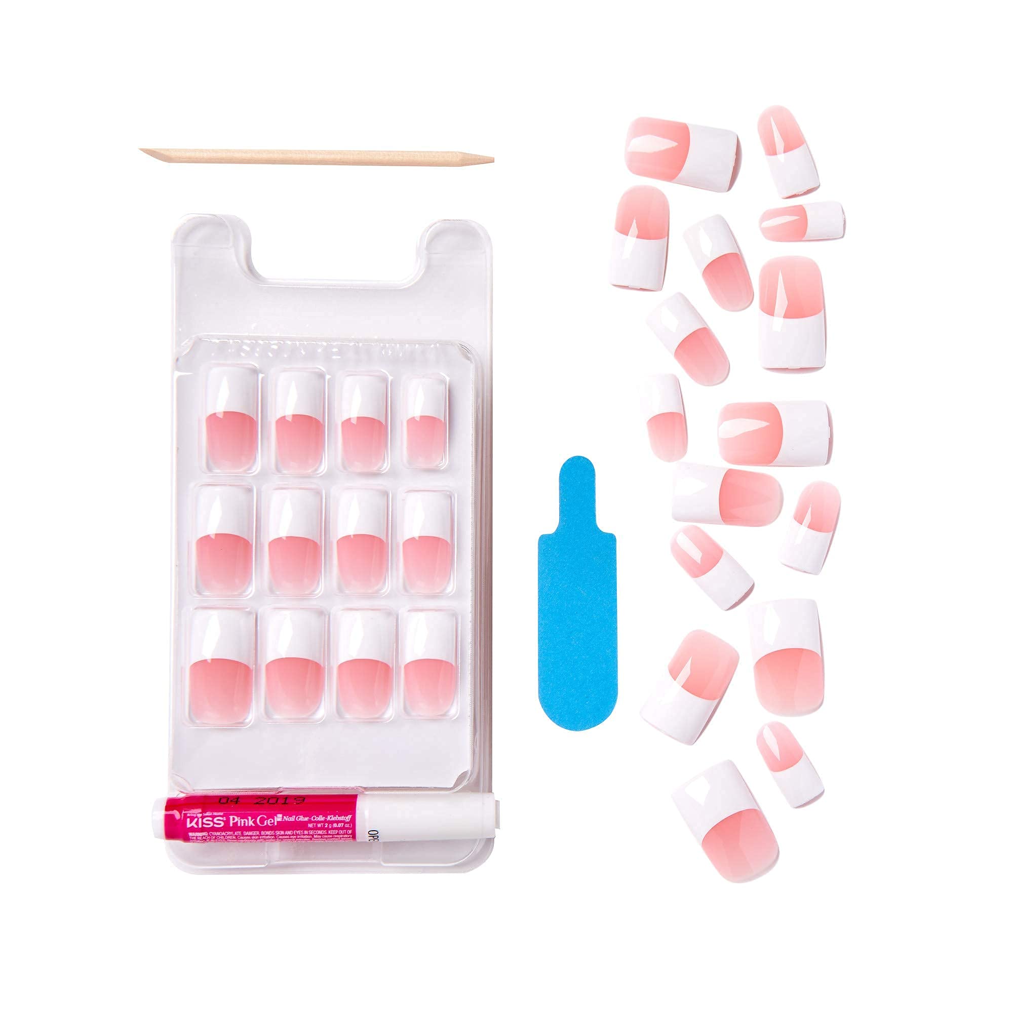 Ultra-flexible Kiss tips adapt to nail beds for a smooth finish.