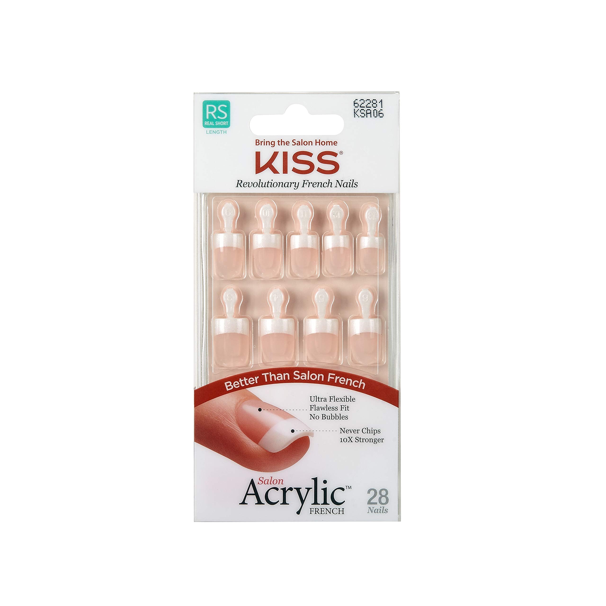 Kiss Salon nails kit features pink gel glue for reliable adhesion and smooth application.