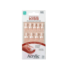 Kiss Salon nails kit features pink gel glue for reliable adhesion and smooth application.